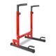 ProsourceFit Dip Stand Station, Adjustable Dip Bar for Home Gym Fitness Equipment, Ultimate Heavy Duty Body Bar Press with Safety Connector for Tricep Dips, Pull-Ups, Push-Ups, L-Sits, Red