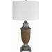 Matungao 32"H x 16"W x 16"D Traditional End Table Lamp White/Brown/Off White/Nickel/Translucent/Silver Table Lamp - Hauteloom