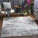 Pattao 8'10" x 12' Modern Contemporary Bohemian Abstract Charcoal/Cream/Light Gray/Gray Area Rug - Hauteloom