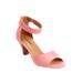 Extra Wide Width Women's The Fallon Sandal by Comfortview in Salmon Rose (Size 8 WW)