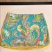 Lilly Pulitzer Skirts | Lilly Pulitzer Mini Skirt Blue Floral Paisley 2 | Color: Blue/Yellow | Size: 2