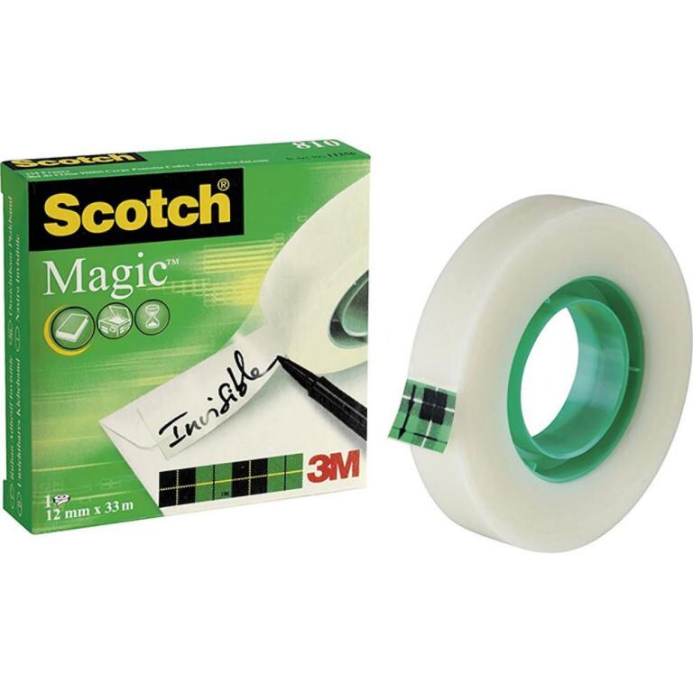 Plus Office Scotch Magic Klebeband 810 12 mm x 33 m Matt Unsichtbar Image