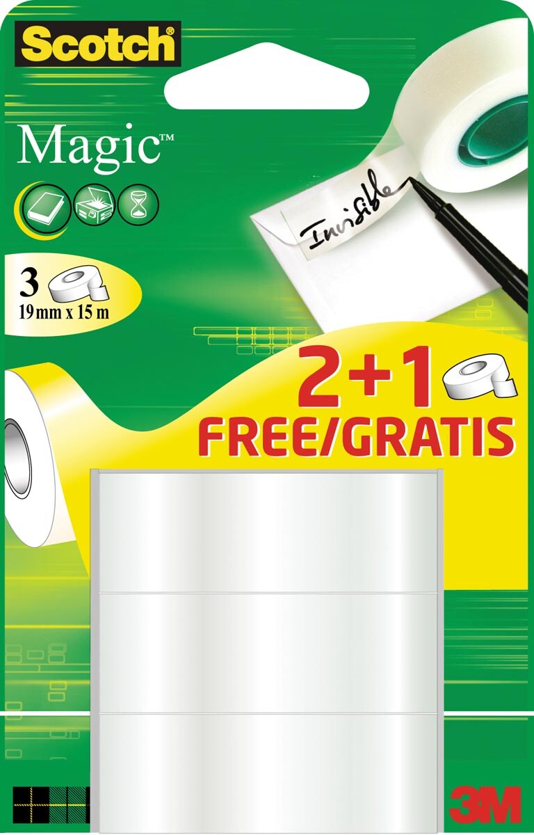 3M Scotch Klebefilm Magic 810, unsichtbar, Vorteilspack Image