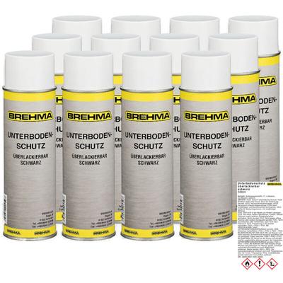 12x Unterbodenschutz Steinschlagschutz Spray schwarz 500ml ubs