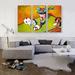 ARTCANVAS Little Walter's Toys 1912 by August Macke - 3 Piece Wrapped Canvas Print Set Metal in Green/White/Yellow | 40 H x 60 W x 0.75 D in | Wayfair