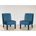 Slipper Chair - Wade Logan® Antanina 21" Wide Velvet Slipper Chair Velvet in Blue | 34.7 H x 21 W x 29.5 D in | Wayfair