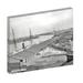 Ebern Designs Savannah River, Historic Savannah - Wrapped Canvas Photograph Print Canvas, Solid Wood in Black/White | 20 H x 24 W x 1.5 D in | Wayfair