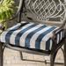 Breakwater Bay Indoor/Outdoor Dining Chair Cushion Polyester in Blue/Brown | 3 H x 20 W in | Wayfair 838CCC5738134BE7A04EEA57B798E4B2