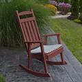 Gracie Oaks Aaliayh Classic Porch Outdoor Rocking Chair in Red | 38 H x 28 W x 32 D in | Wayfair 4192B6AF2EFF42E1BBBBFDC74B2F757B