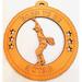 The Holiday Aisle® Wooden Born to Be a Star Softball Girl Hanging Figurine Ornament Wood in Brown/Yellow | 5 H x 5 W x 1 D in | Wayfair