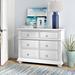 Beachcrest Home™ Alvy 6 Drawer 50" W Double Dresser Wood in Brown/White | 37 H x 50 W x 18 D in | Wayfair 82D28500404844AF8445113AA5C765DB