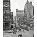 Ebern Designs Main Street, Historic Cincinnati - Wrapped Canvas Photograph Print Metal in Black/White | 40 H x 30 W x 1.5 D in | Wayfair