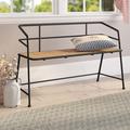 Trent Austin Design® Paynter Metal & Wood Bench Wood/Metal in Brown | 28 H x 45 W x 18 D in | Wayfair 8274D9D536164AA9A8D6DB04476CECAA