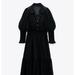 Zara Dresses | Dotted Mesh Midi Dress | Color: Black | Size: L