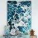 East Urban Home Waves Epoxy Resin Art IV - Painting Print on Canvas Metal in Blue/White | 40 H x 30 W x 1.5 D in | Wayfair