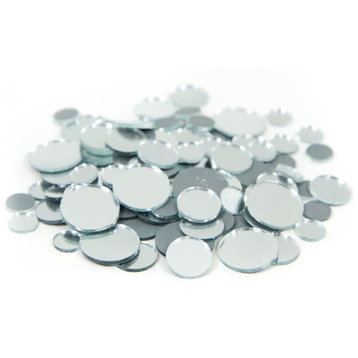 Mosaïque tesselles miroir, rond, 10-20 mm Ø, 100 g