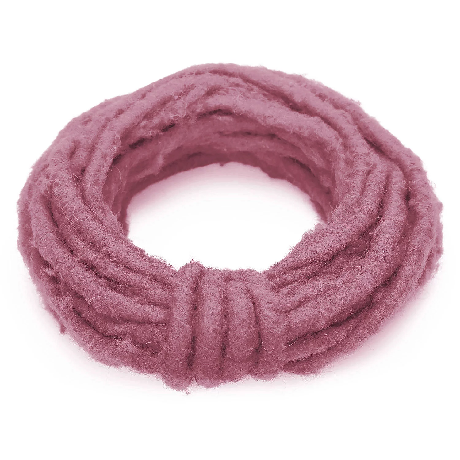Cordelette en laine feutrée, rose, env. 7 mm Ø, 5 m
