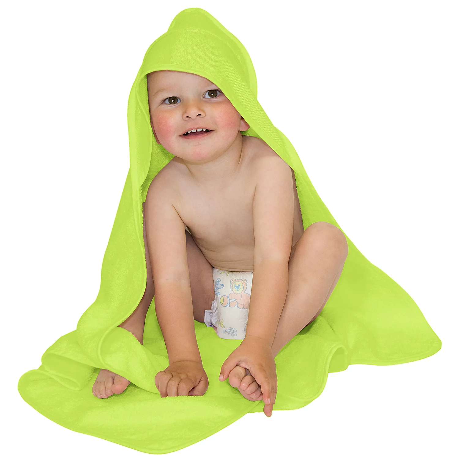 buttinette Cape de bain, citron vert, 80 x 80 cm