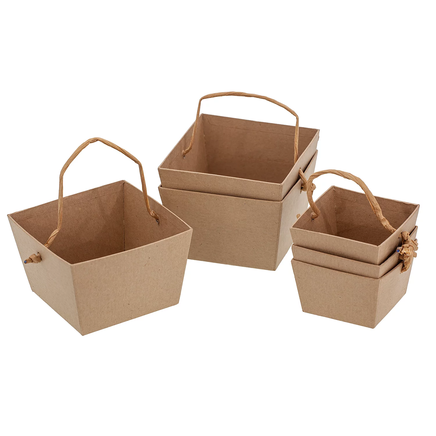 Petits paniers, marron, 2 dimensions, 6 pièces