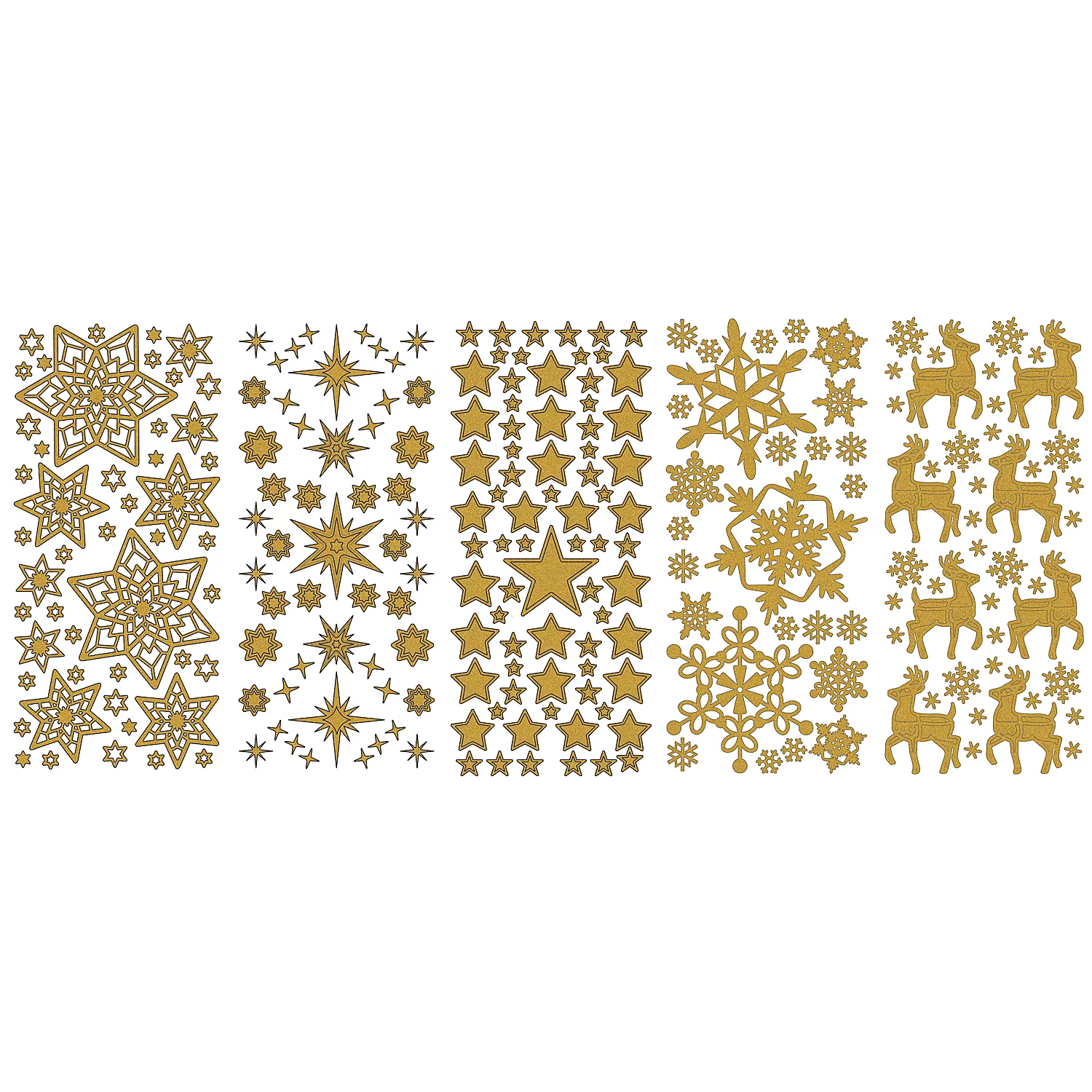 Stickers "Noël I", doré, 23 x 10 cm, 5 feuilles