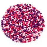 Set de perles en bois, violet/ro...