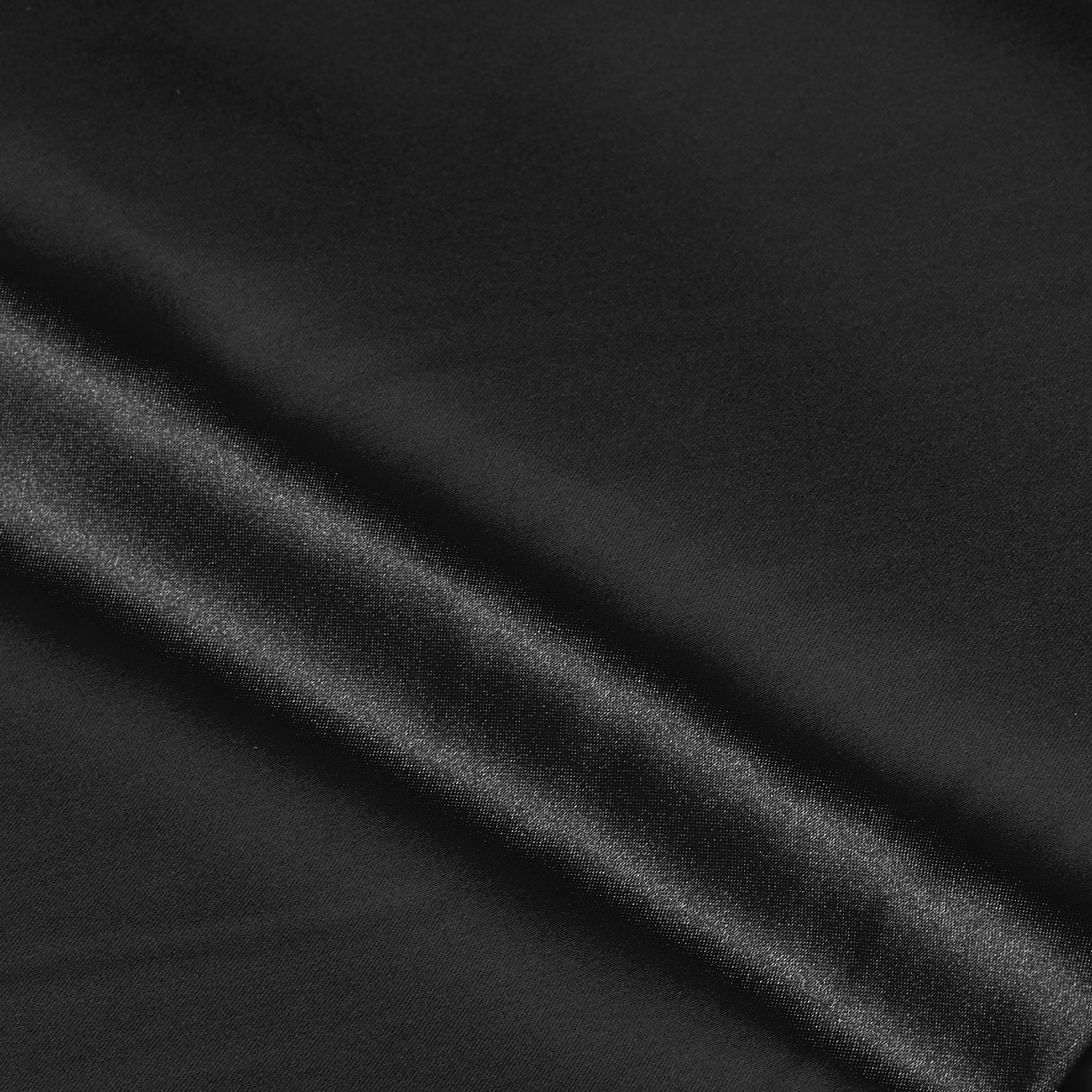 Tissu satin ignifuge, noir