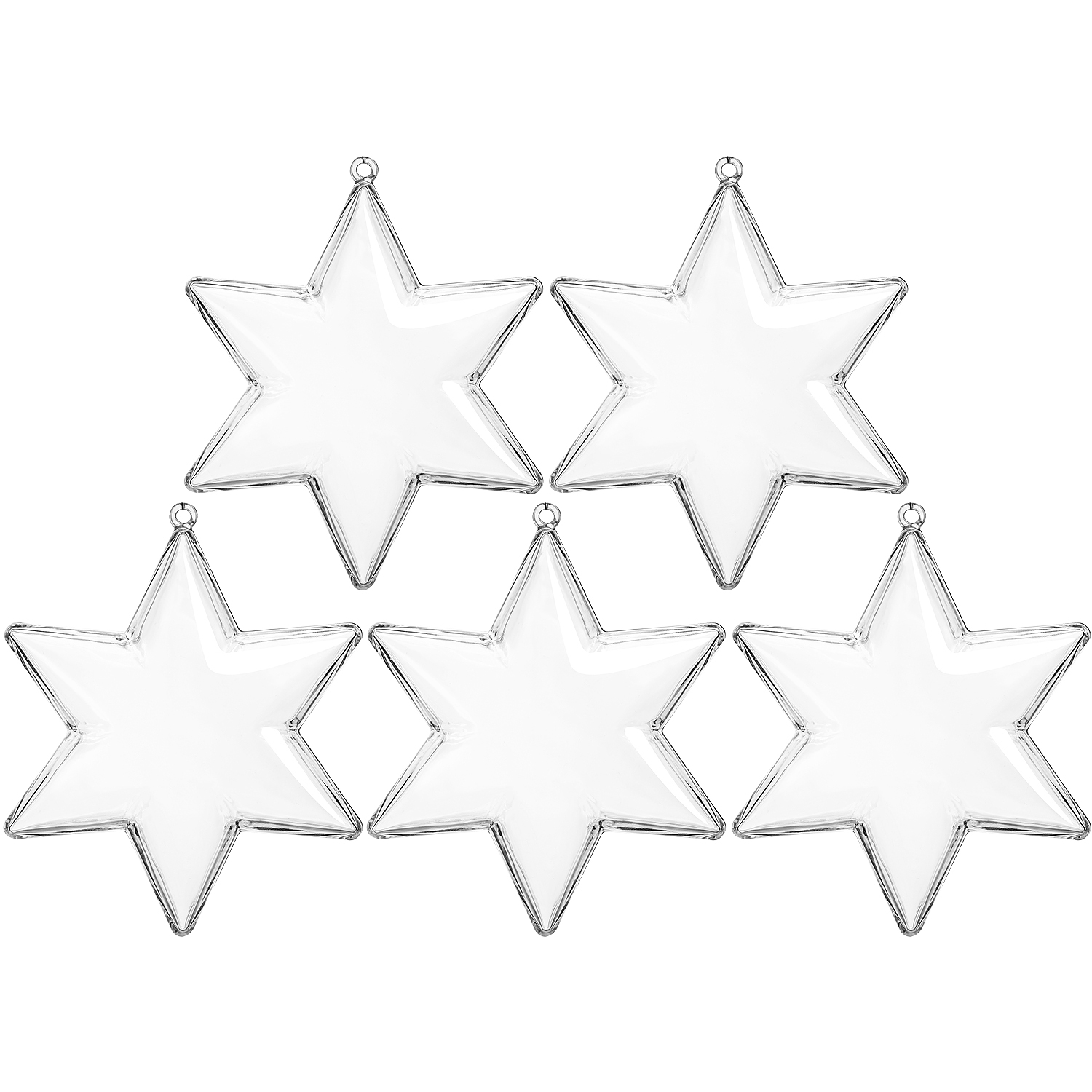 Etoiles en plastique, 10 cm, 5 pièces