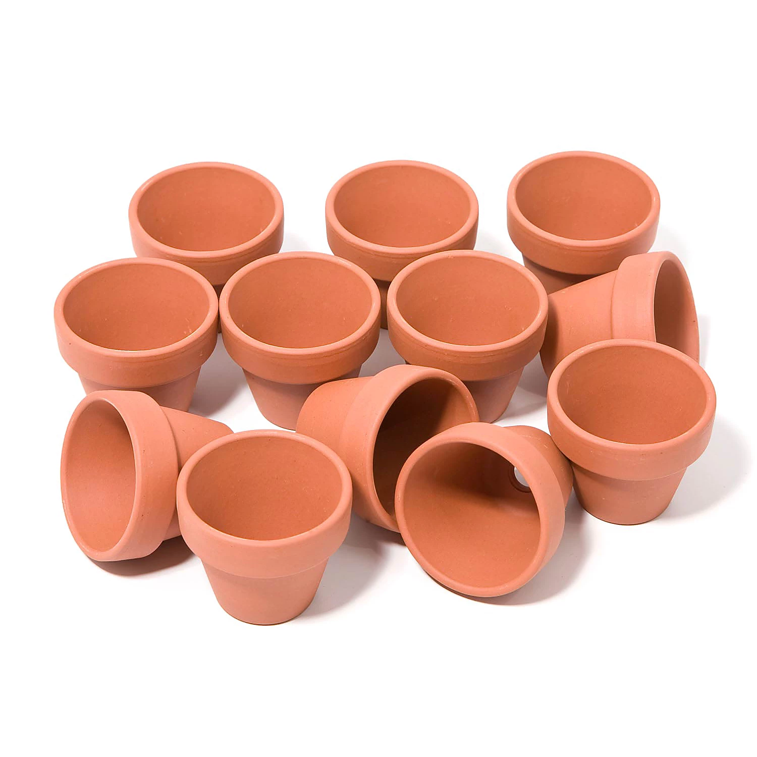 Pots en terre cuite, 5 cm de hauteur, 5,5 cm Ø, 12 pièces