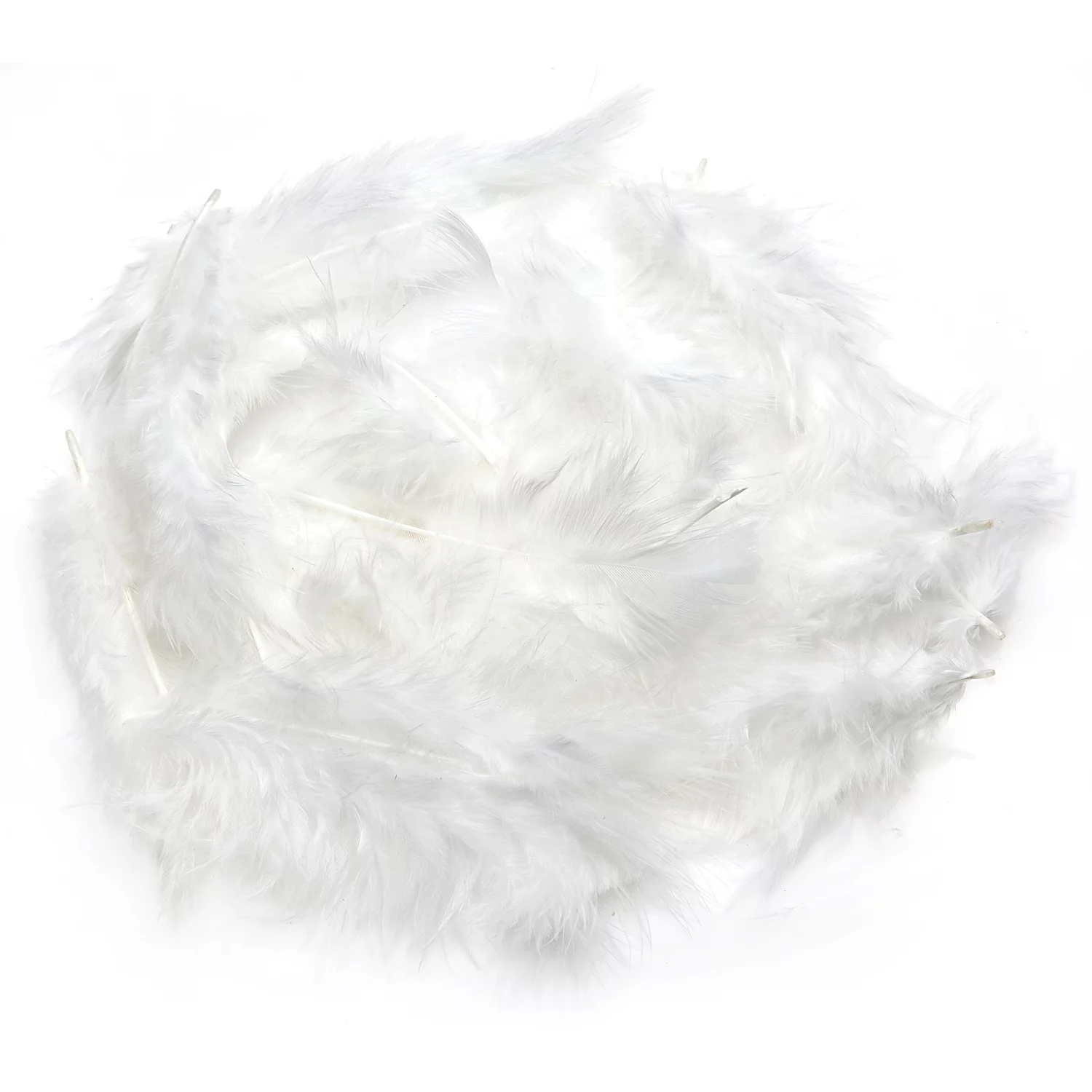 Plumes pour bricolage, blanc, 30 pièces