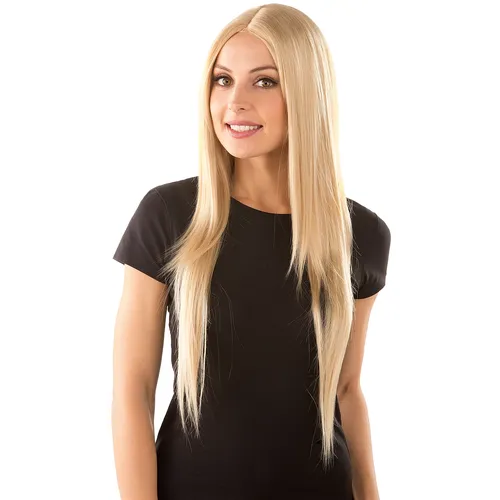 Perruque à cheveux longs ""simple"", blond, résistante à la chaleur
