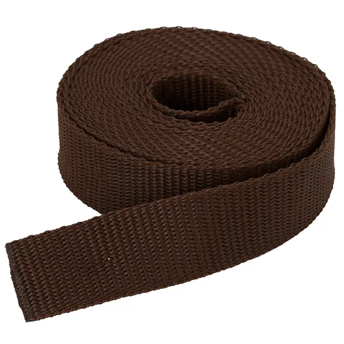 buttinette Sangle pour sacs, marron, largeur : 2,5 cm, longueur : 3 m