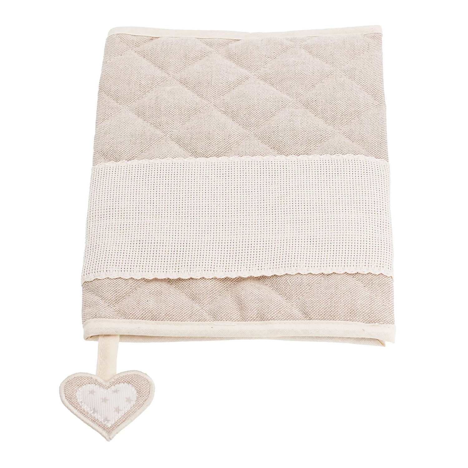 Protège carnet de santé à broder, beige