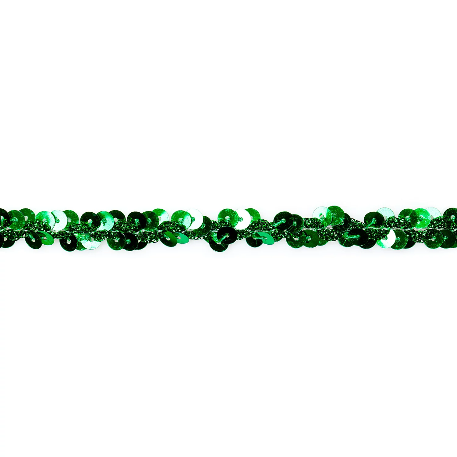 Ruban de paillettes, vert, 10 mm, 3 m