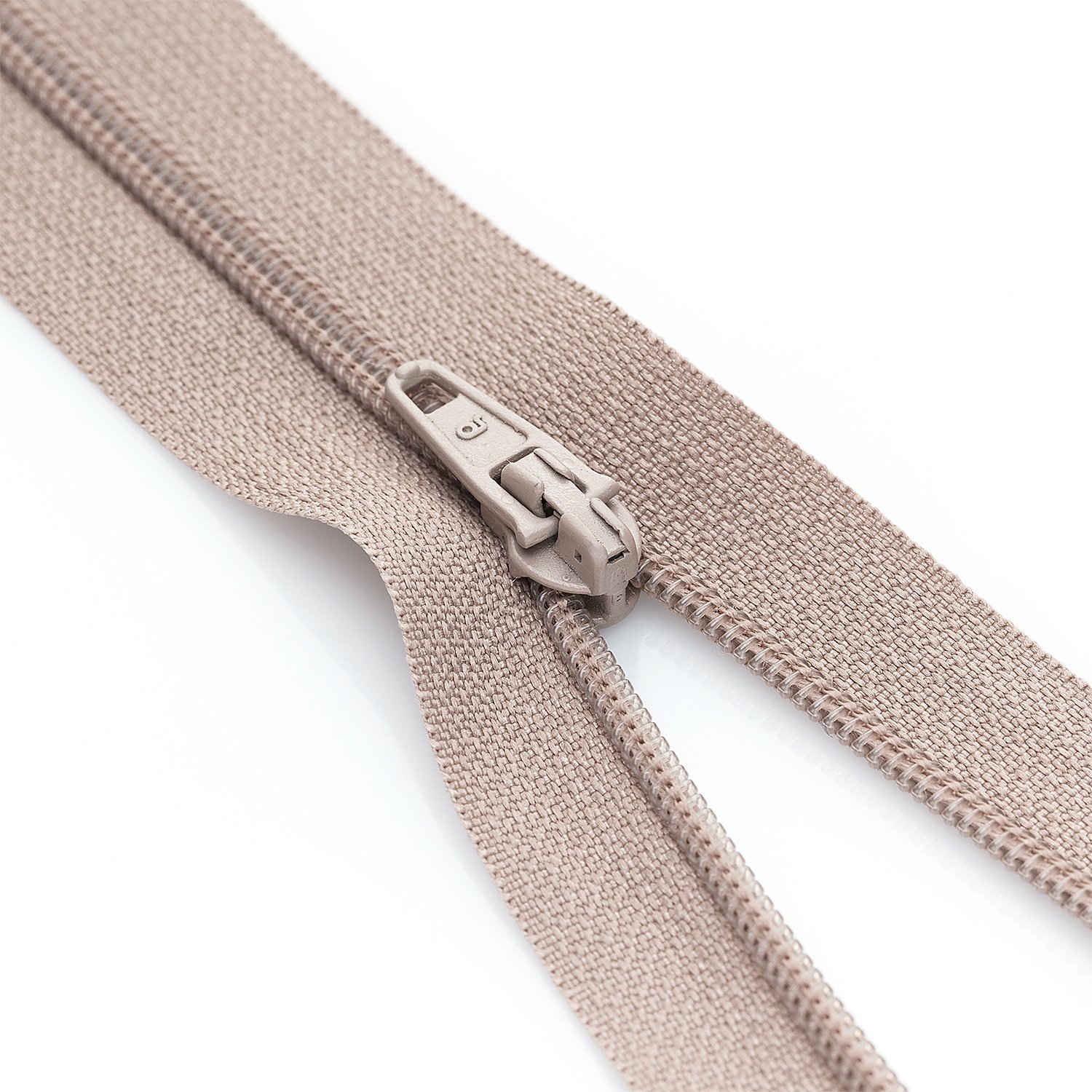 buttinette Fermeture à glissière, taupe, non séparable