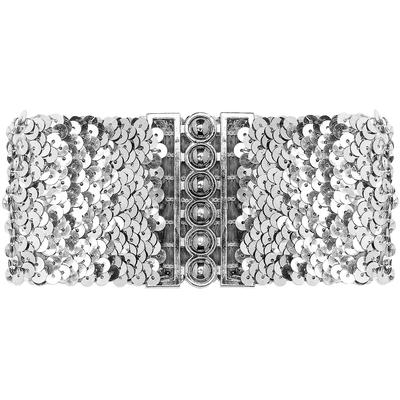 Ceinture à paillettes, argenté