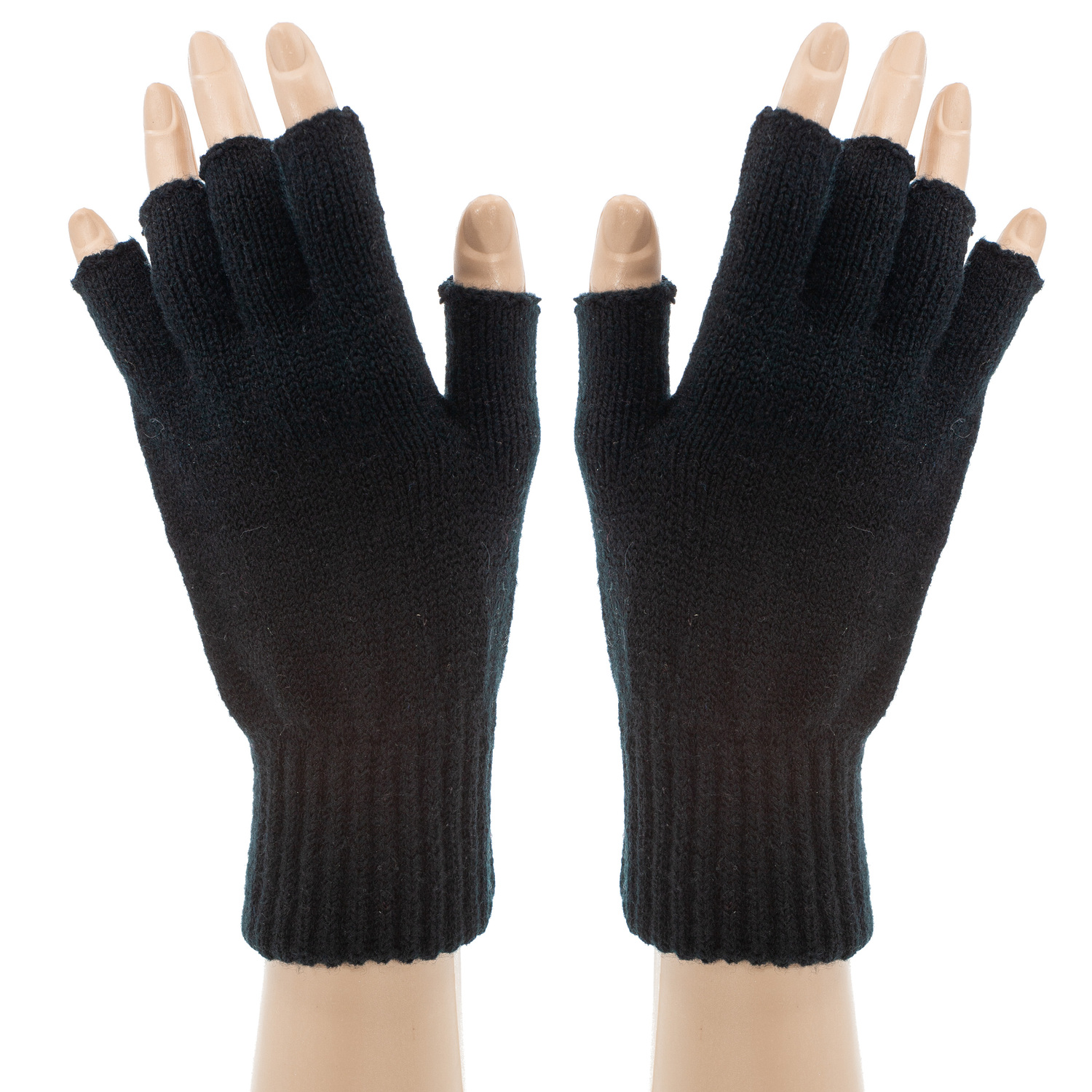 Mitaines en maille, noir