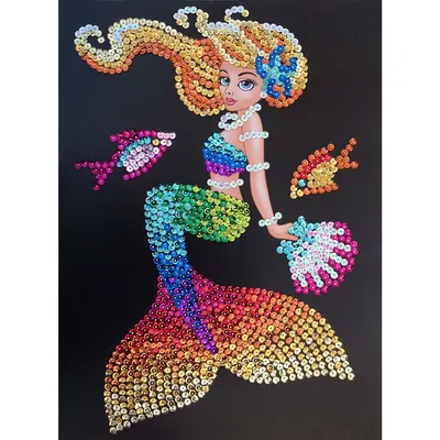 Sequin Art Paillettenbild Meerjungfrau, 25 x 34 cm Image