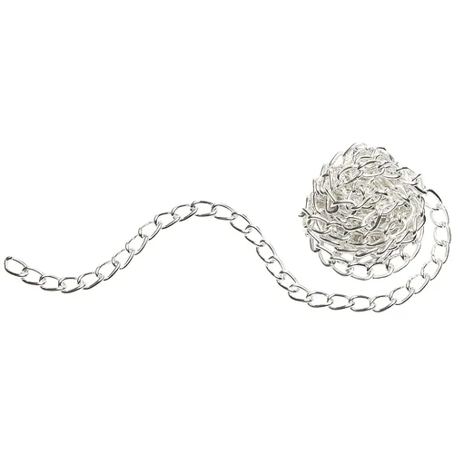 Chaîne à maillons, couleur argent, 4 x 7 mm, 1 m