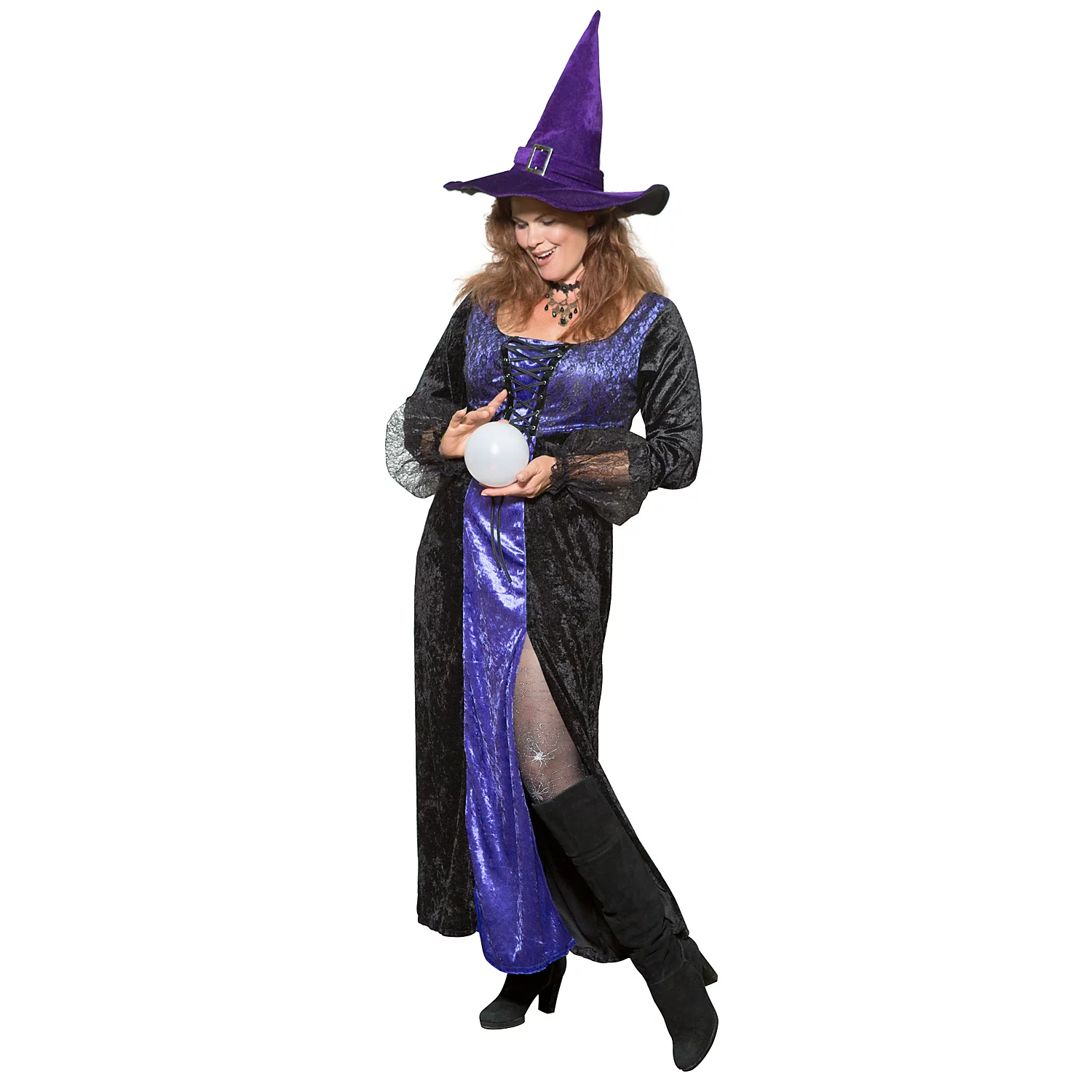 Robe de sorcière "Minèrve", noir/violet
