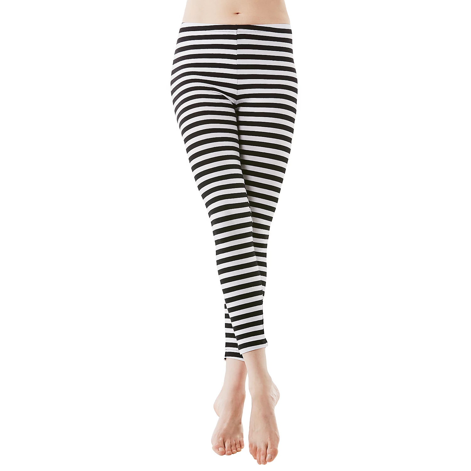 Legging "rayures", noir/blanc