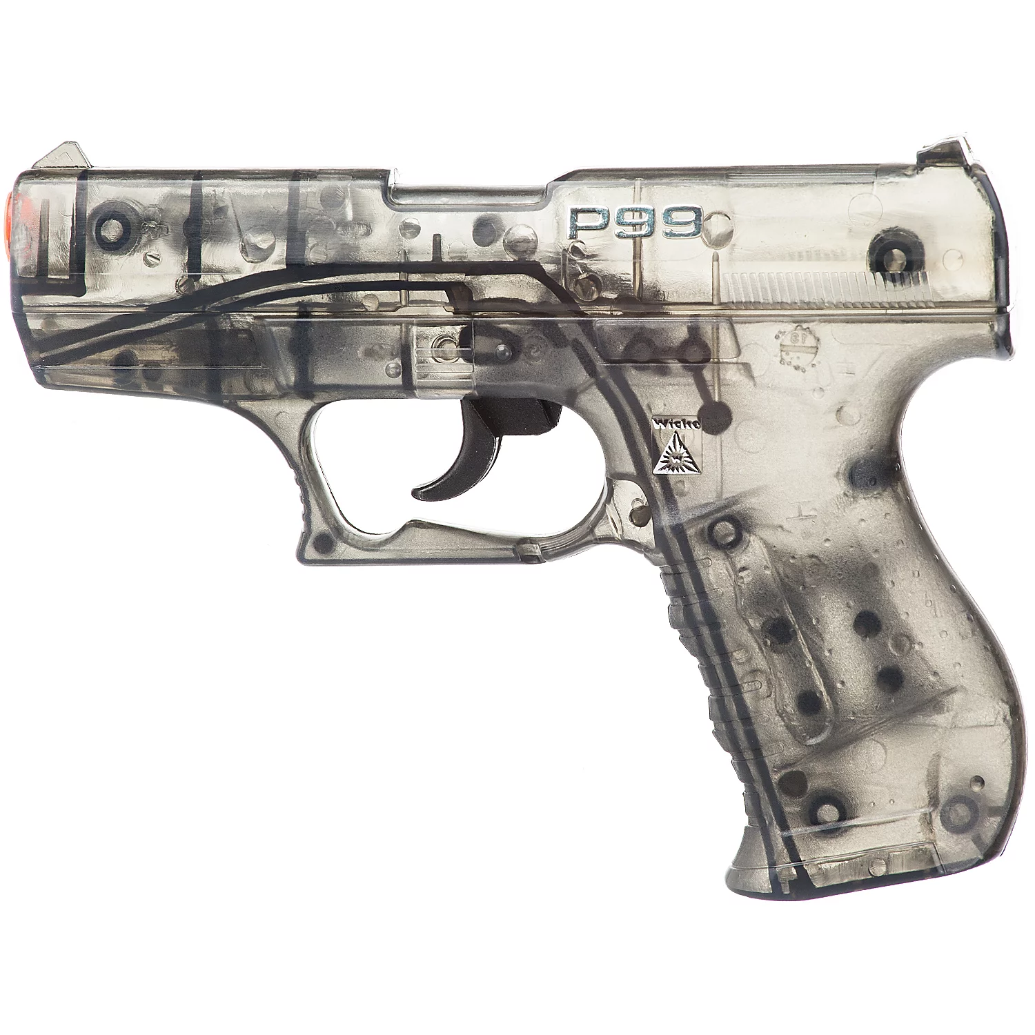 Pistolet à pétards ""agent secret"", transparent, 18 cm