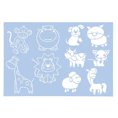 buttinette Schablone Tiere, 29,5 x 20 cm Image