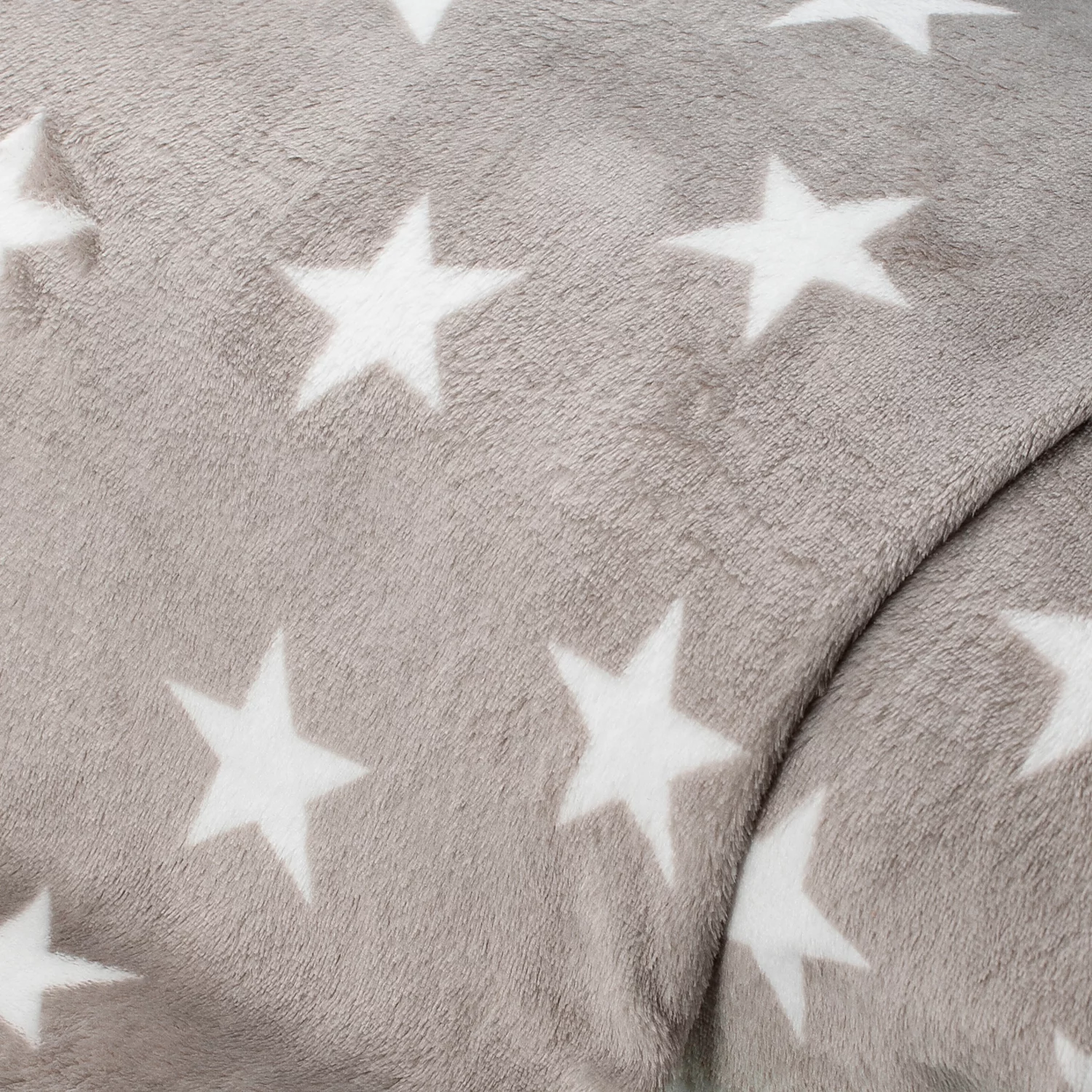 Wellness-Fleece Sterne, hellgrau/weiß