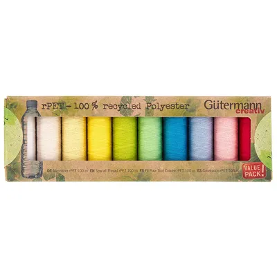 Gütermann Allesnäher-Set rPET Frühling, recycelt, 10x 100 m