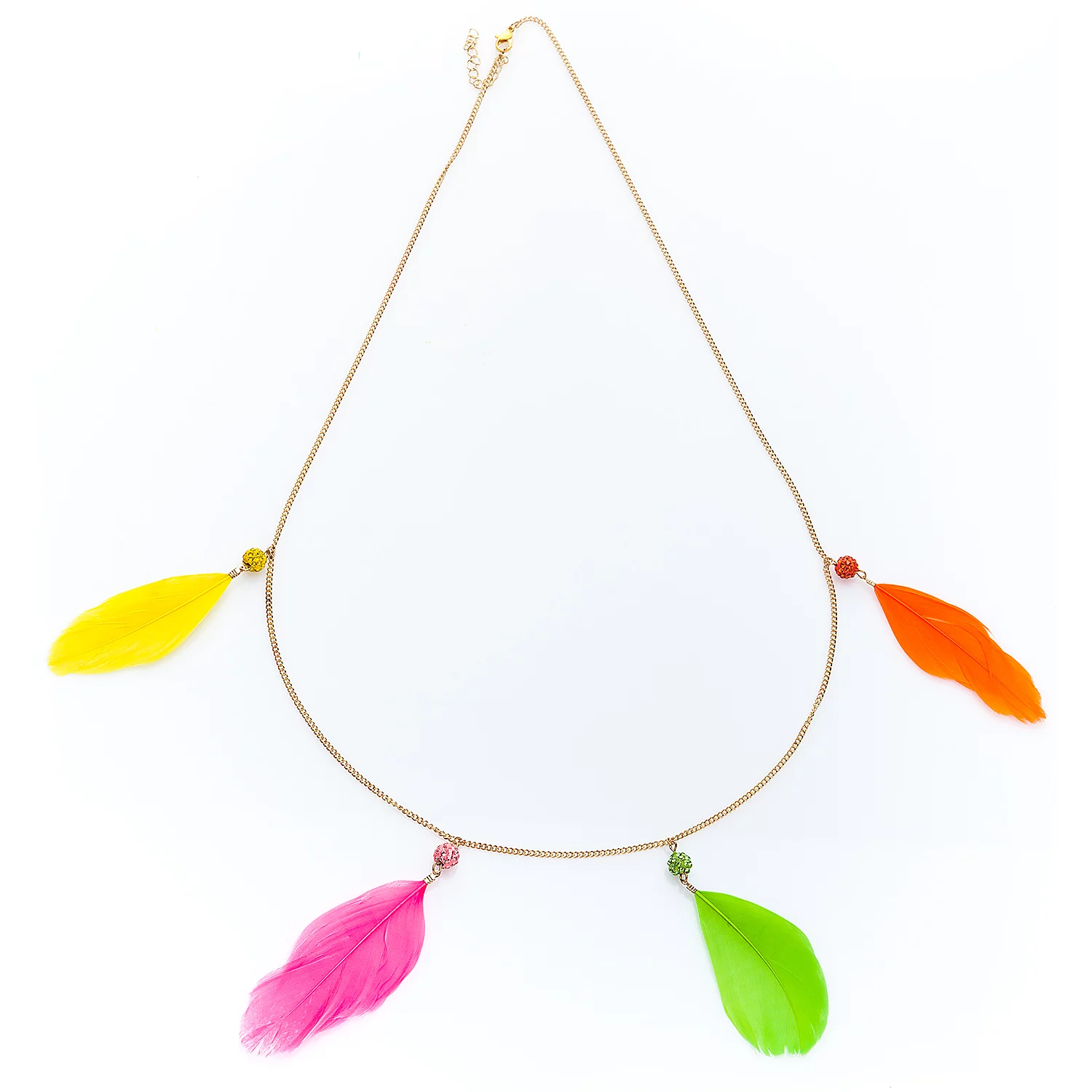 Kette Federn, neon Image