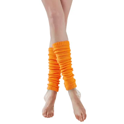 Strick-Beinstulpen, neonorange Image