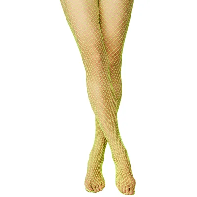 Netzstrumpfhose, feinmaschig, neongrün Image