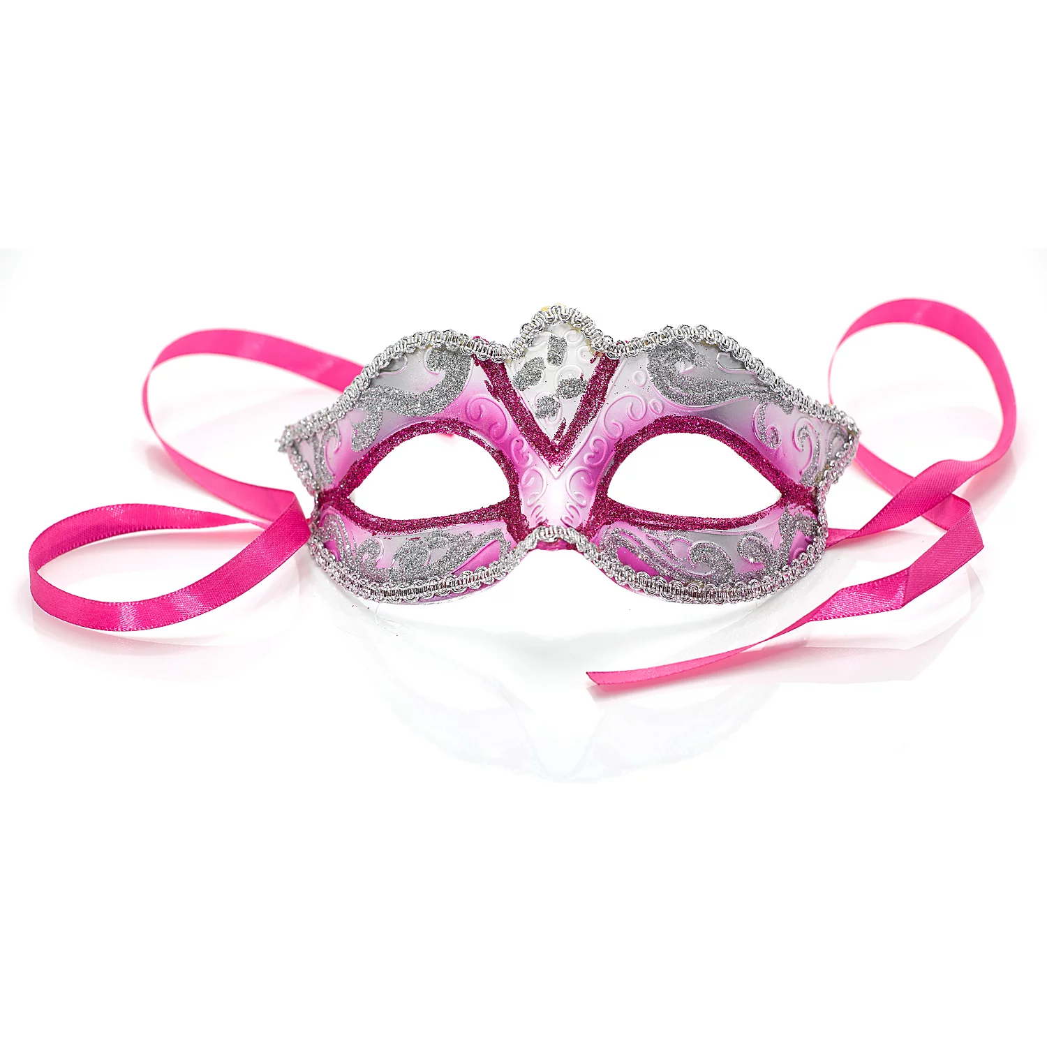 Maske Venezia, pink/silber Image
