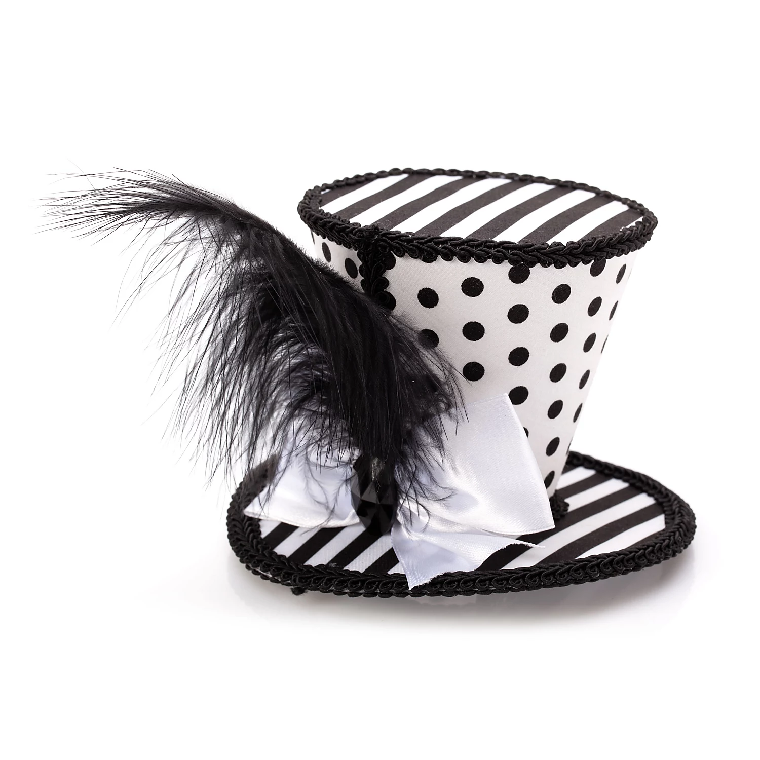 Mini-Zylinder Pierrot, schwarz/weiß Image