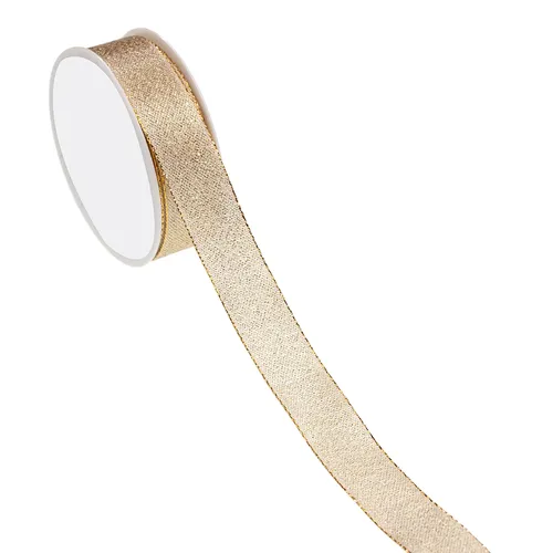 Stoffband, gold, 25 mm, 10 m